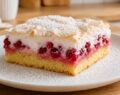 Rybízový koláč se sněhem – jemná chuť